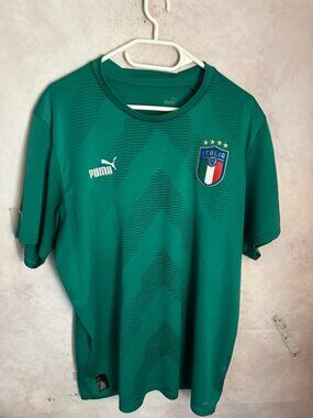 Puma Italy FIGC Soccer Jersey — Green, Size XL